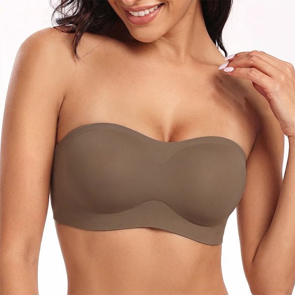 TK Anti-slip jelly Bra Women's strapless gathering bra