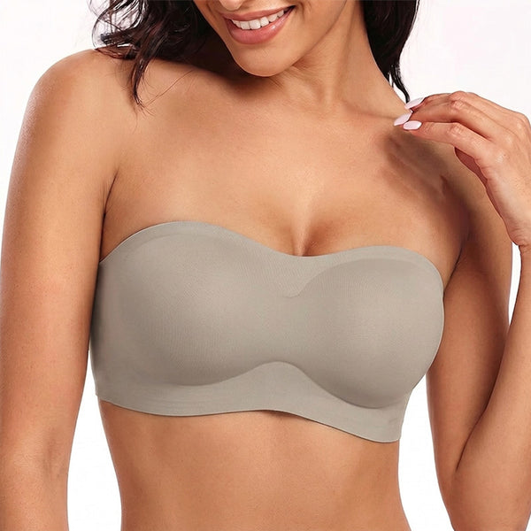 TK Anti-slip jelly Bra Women's strapless gathering bra