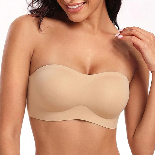 TK Anti-slip jelly Bra Women's strapless gathering bra
