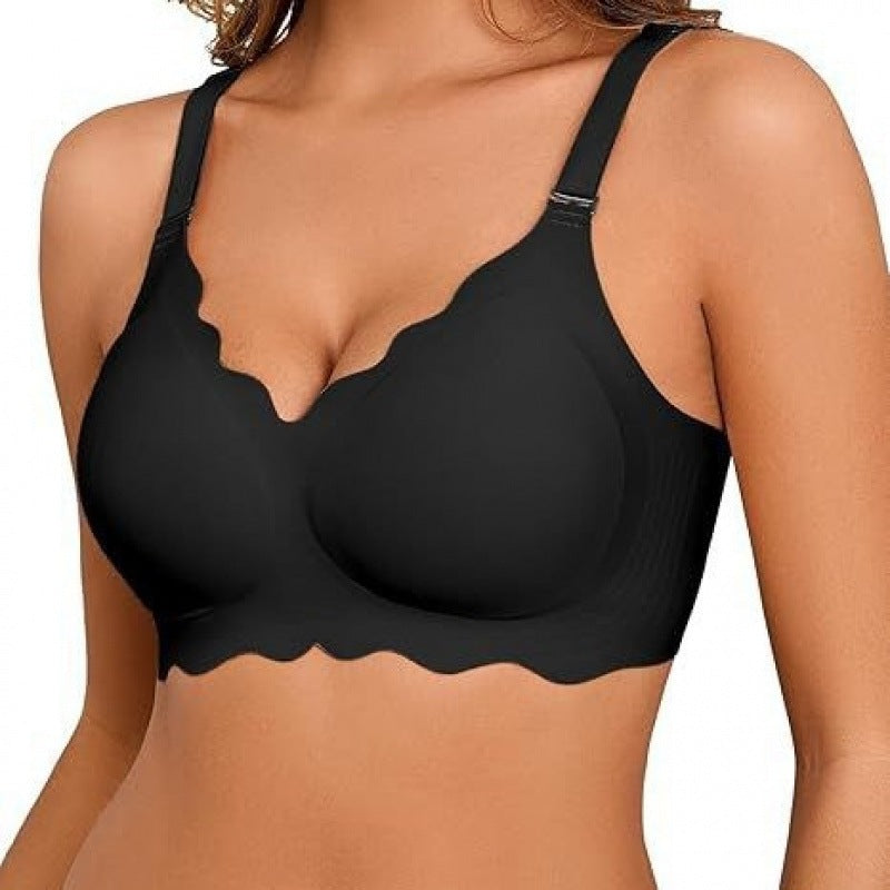 Plus-size bras with large s, comfortable and beautiful backs, anti-sagging, and no loops