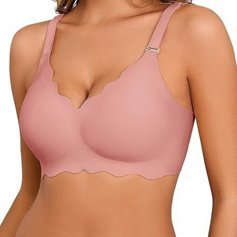 Plus-size bras with large s, comfortable and beautiful backs, anti-sagging, and no loops