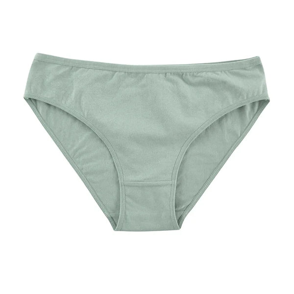 1 Pack Women Cotton Low Rise Bikini Briefs Comfort Soft Breathable Panties Solid Color Lingerie Ladies Daily Wear Underwear M-XL