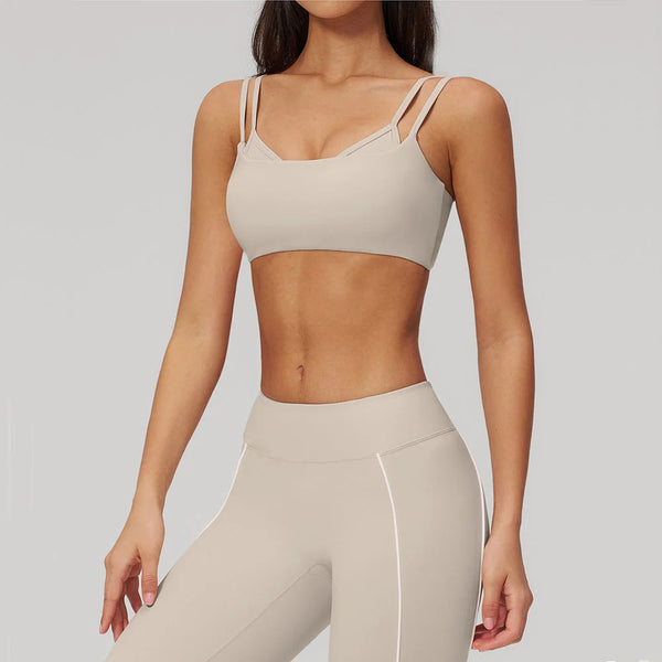 Summer Sports Bra Women's Ventilate Yoga Bra High-strength Shockproof Gym Top Jogging Pilates Sports Bra Tight Sexy Cropped Top