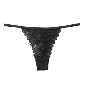 Summer Panties Women Low Rise Cotton T-Shape Panties Crochet Lace Hollow Out Breathable Thong Women Briefs Thin