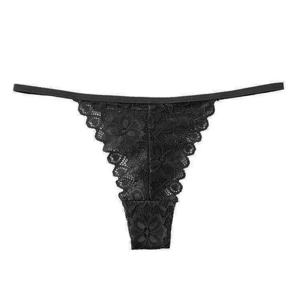 Summer Panties Women Low Rise Cotton T-Shape Panties Crochet Lace Hollow Out Breathable Thong Women Briefs Thin