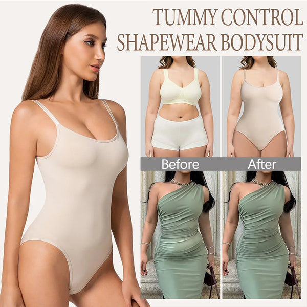 New One-piece Shapewear Slimming Sculpting Sleeveless Tummy Control Bodysuit for Women Slim Waist Trainer with Hooks