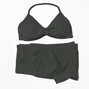 Seamless 2 Pieces Strappy Yoga Halter Bras Sets Scrunch Butt Sports Shorts Quick Dry Backless Gym Crop Tops with Pad Push Up Set