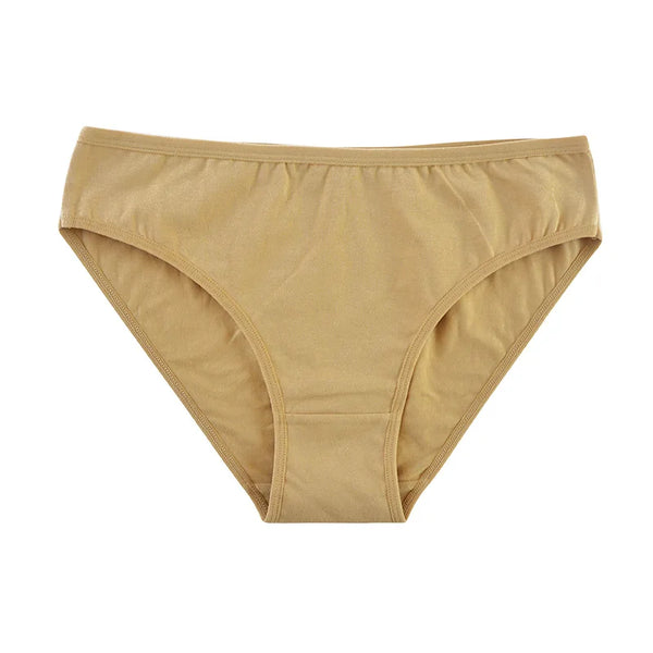 1 Pack Women Cotton Low Rise Bikini Briefs Comfort Soft Breathable Panties Solid Color Lingerie Ladies Daily Wear Underwear M-XL