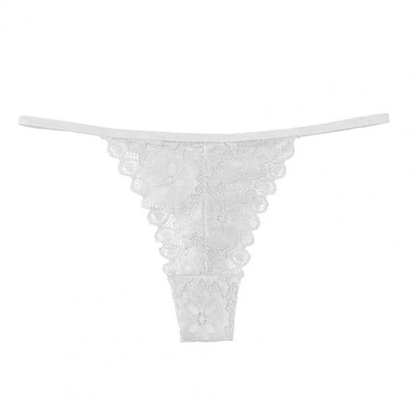 Summer Panties Women Low Rise Cotton T-Shape Panties Crochet Lace Hollow Out Breathable Thong Women Briefs Thin