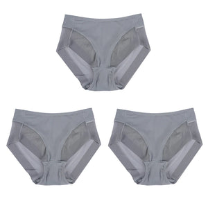 3PCS Seamless Breathable Mesh Briefs Intimates Body Shaper Panties High Elastic Female Underwear Slim Control Shaper Underpants