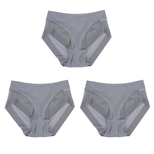 3PCS Seamless Breathable Mesh Briefs Intimates Body Shaper Panties High Elastic Female Underwear Slim Control Shaper Underpants
