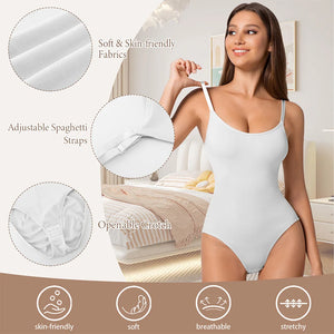 New One-piece Shapewear Slimming Sculpting Sleeveless Tummy Control Bodysuit for Women Slim Waist Trainer with Hooks