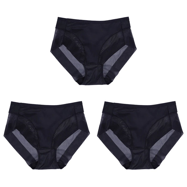3PCS Seamless Breathable Mesh Briefs Intimates Body Shaper Panties High Elastic Female Underwear Slim Control Shaper Underpants