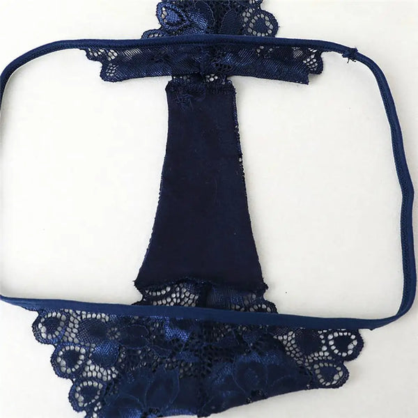 Summer Panties Women Low Rise Cotton T-Shape Panties Crochet Lace Hollow Out Breathable Thong Women Briefs Thin