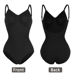 Womens Backless Bodysuits Seam-free Shapewear Thong Butt Lifter Body Shaper Slimming Camisole Tops Tummy Control Corset