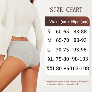 4Pcs/Set Cotton Striped Underwear Women's Plus Size High Waist Panties Lady Breathable Solid Color Briefs Soft Lingerie Shorts