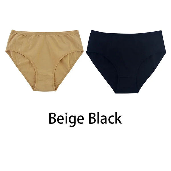 2PCS/Set Women Sexy Cotton Panties Big Size Comfort Underwear Female Plus Size Underpants Girls Soft Briefs Lingerie 8815
