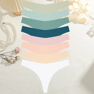 8PCS/SET Sexy G-String Underwear Female T-back Intimates Lingerie Seamless Low Waist Underpants 17 Color Lady Bikini Panty