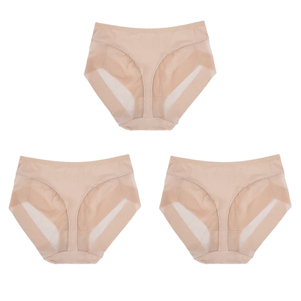 3PCS Seamless Breathable Mesh Briefs Intimates Body Shaper Panties High Elastic Female Underwear Slim Control Shaper Underpants