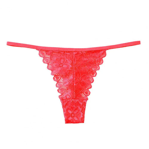 Summer Panties Women Low Rise Cotton T-Shape Panties Crochet Lace Hollow Out Breathable Thong Women Briefs Thin