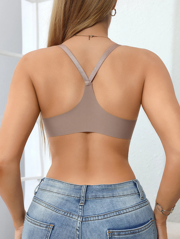 Everyday Women Bra Solid Metal Front Clasp Push-Up Bra Lined Small Bust Appears Larger Sexy Bras