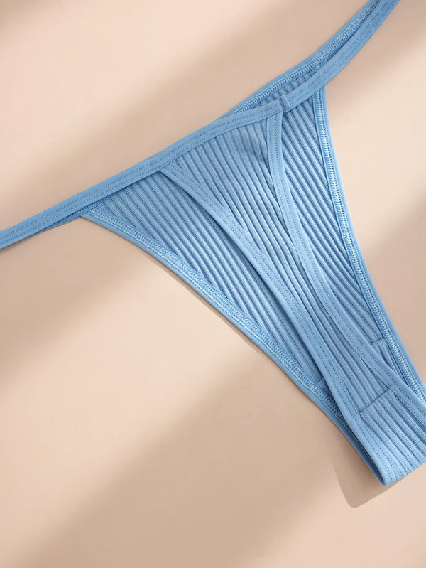 11Pcs Sexy Women‘s Thongs Low Waist Panties Underwear Solid Girls Briefs Cotton G-String Breathable Ladies Panty Female Lingerie