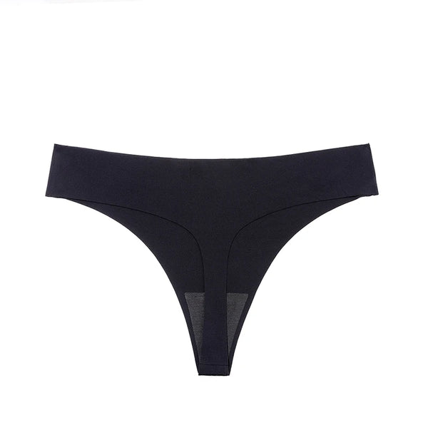 TrowBridge 6PCS/Set Women's Panties Black Female Thongs Breathable Underwear Sexy Lingerie Sports Comfortable Seamless G-Strings