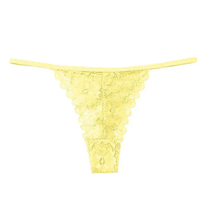 Summer Panties Women Low Rise Cotton T-Shape Panties Crochet Lace Hollow Out Breathable Thong Women Briefs Thin