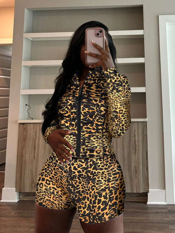 Sporty Shorts Outfit Set Sexy Women Skinny Two Pieces Club Matching Set Casual Tracksuit