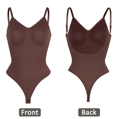 Womens Backless Bodysuits Seam-free Shapewear Thong Butt Lifter Body Shaper Slimming Camisole Tops Tummy Control Corset