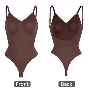 Womens Backless Bodysuits Seam-free Shapewear Thong Butt Lifter Body Shaper Slimming Camisole Tops Tummy Control Corset