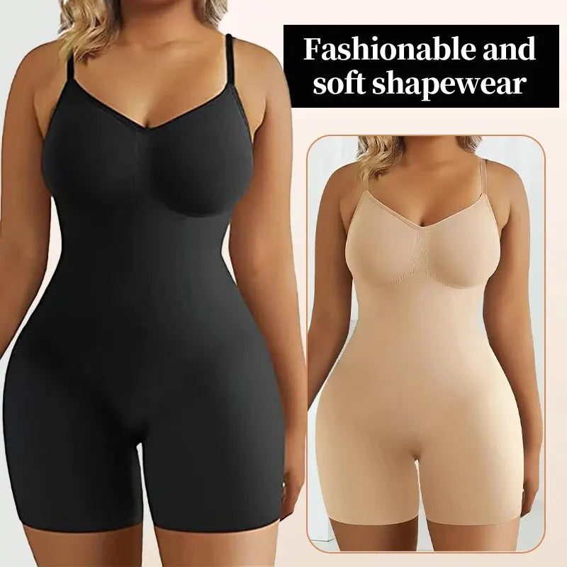 New Bodysuit Shapewear Women Tank Top Tummy Control Full Body Shaper Anti Chafing Shorts Slimming Waist Butt Lifter Seamless