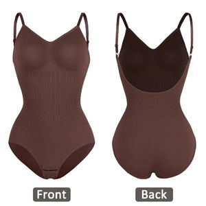 Womens Backless Bodysuits Seam-free Shapewear Thong Butt Lifter Body Shaper Slimming Camisole Tops Tummy Control Corset