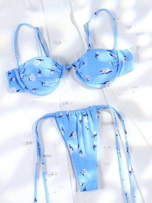 3 Pieces Bikini Set Sexy Push Up Bathing Suit Bandage Bikinis Low Waist Swimwear 2025 String Bikini Sets Women Summer swimsuit