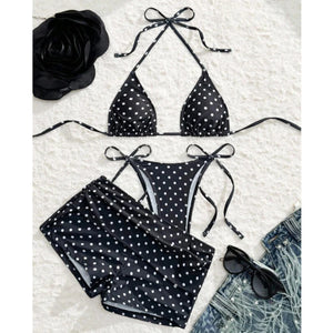 Dot Sexy 3Pcs Bikinis Set Female Swimsuit Women Three-Piece Swimwear Beach Swim Wear Bathing Suits Brazilian Bikini Pool Bather
