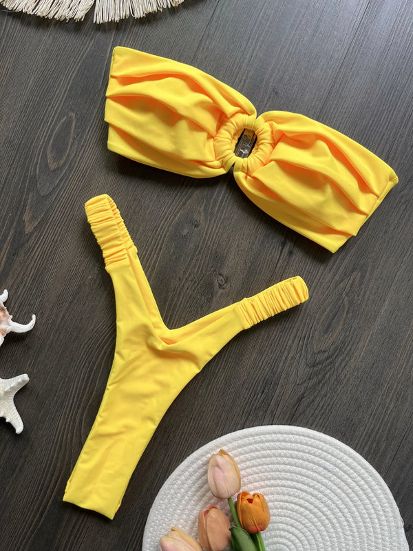 Micro Bikini Push Up Women Swimsuits 2024 Sexy Female Swimwear Brazilian Bikini Set Thong Biquini Swimming Suits Beachwear