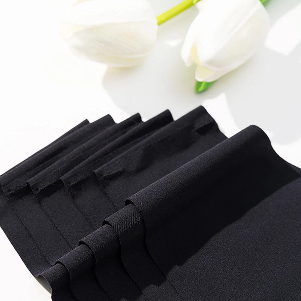 TrowBridge 6PCS/Set Women's Panties Black Female Thongs Breathable Underwear Sexy Lingerie Sports Comfortable Seamless G-Strings