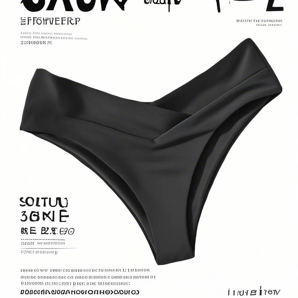 Women High Waisted Brazilian Bikini Set Sexy V Cheeky Swimwear Summer Beach Bathing Suit Black Thong Bottom Sexy Female Swimming