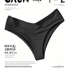 Women High Waisted Brazilian Bikini Set Sexy V Cheeky Swimwear Summer Beach Bathing Suit Black Thong Bottom Sexy Female Swimming