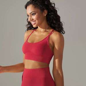 Women Sports Bra Sexy Yoga Bra Fitness Top for Gym Cross Straps Camisole Bra Seamless Workout Running Women Bra Yoga Clothing