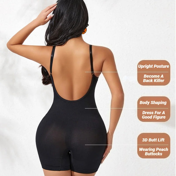 New Bodysuit Shapewear Women Tank Top Tummy Control Full Body Shaper Anti Chafing Shorts Slimming Waist Butt Lifter Seamless