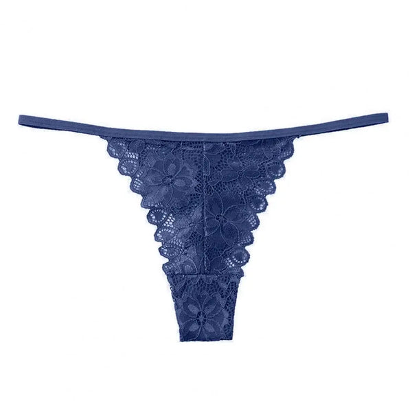 Summer Panties Women Low Rise Cotton T-Shape Panties Crochet Lace Hollow Out Breathable Thong Women Briefs Thin