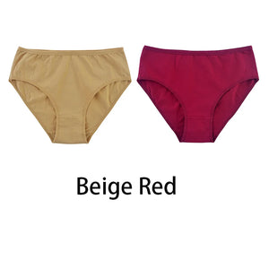 2PCS/Set Women Sexy Cotton Panties Big Size Comfort Underwear Female Plus Size Underpants Girls Soft Briefs Lingerie 8815