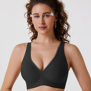 Upgraded version of the no-ring jelly bra for women's deep V gathering bra