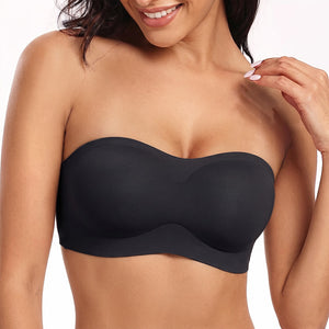 TK Anti-slip jelly Bra Women's strapless gathering bra